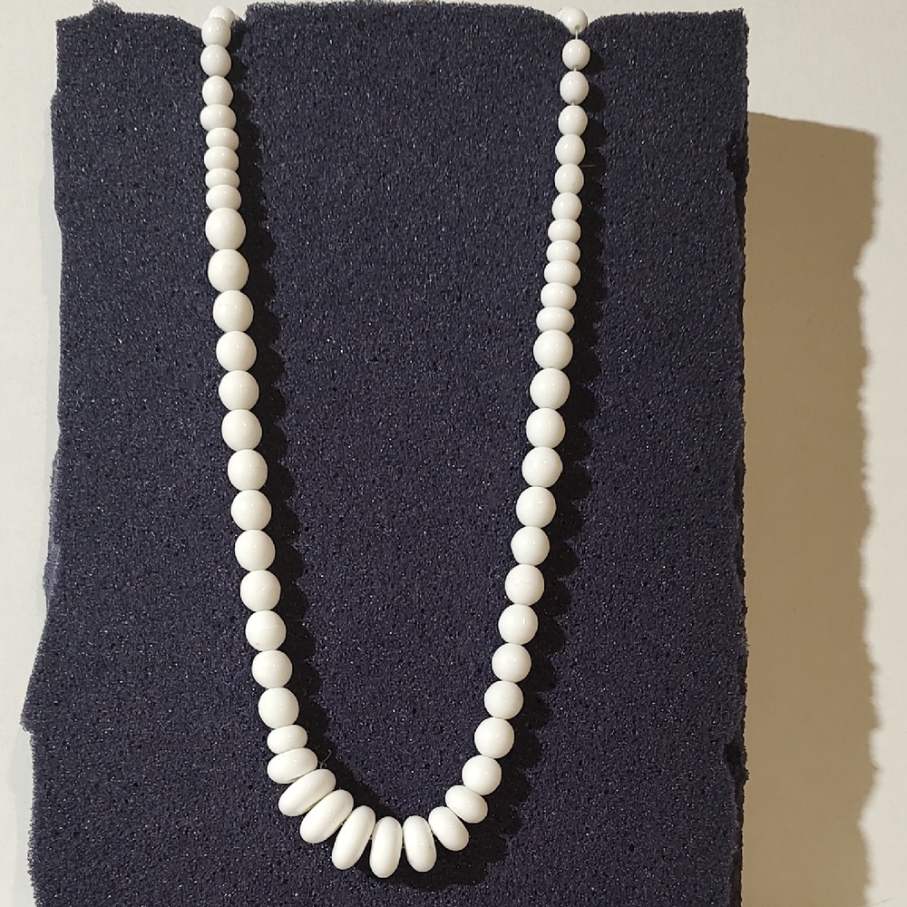 Elegant White Beaded Necklace